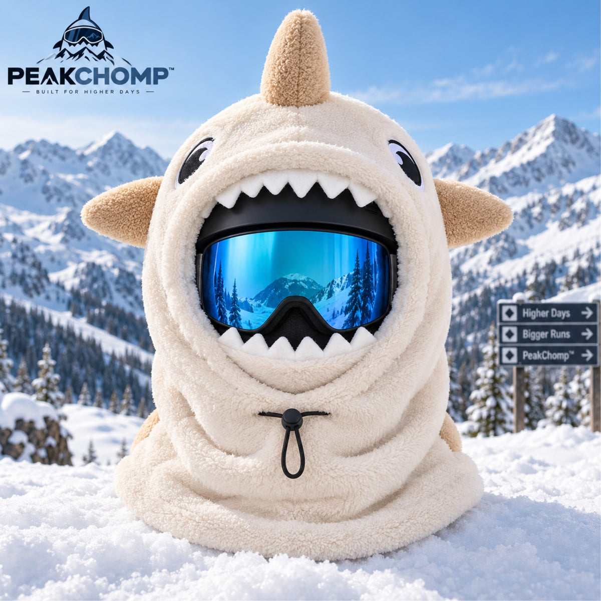 PeakChomp Shark Ski Hood